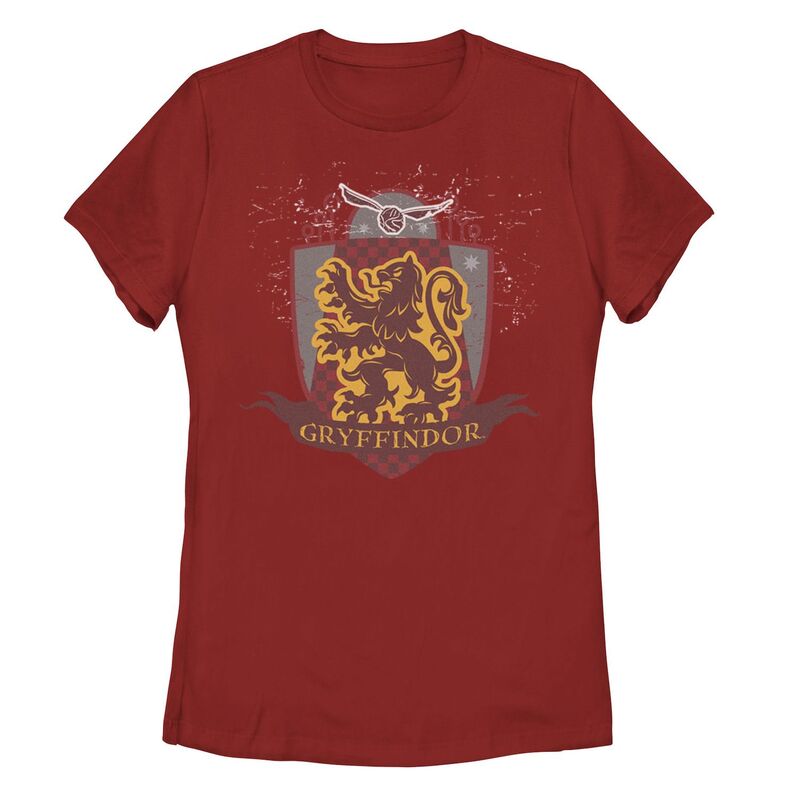 アニメキャラクター レディース トップス Tシャツ Licensed Character Juniors' Harry Potter Gryffindor Quid Tee Red レッド