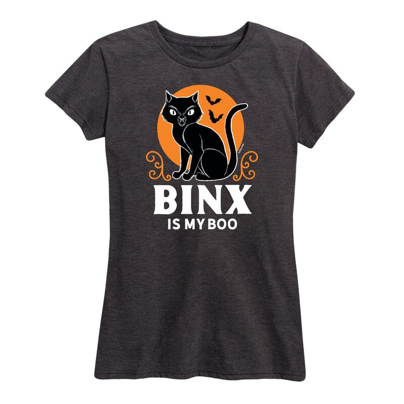 ディズニー レディース トップス Tシャツ グラフィック Disney's Hocus Pocus Women's Binx Is My Boo Graphic Tee Gray グレー
