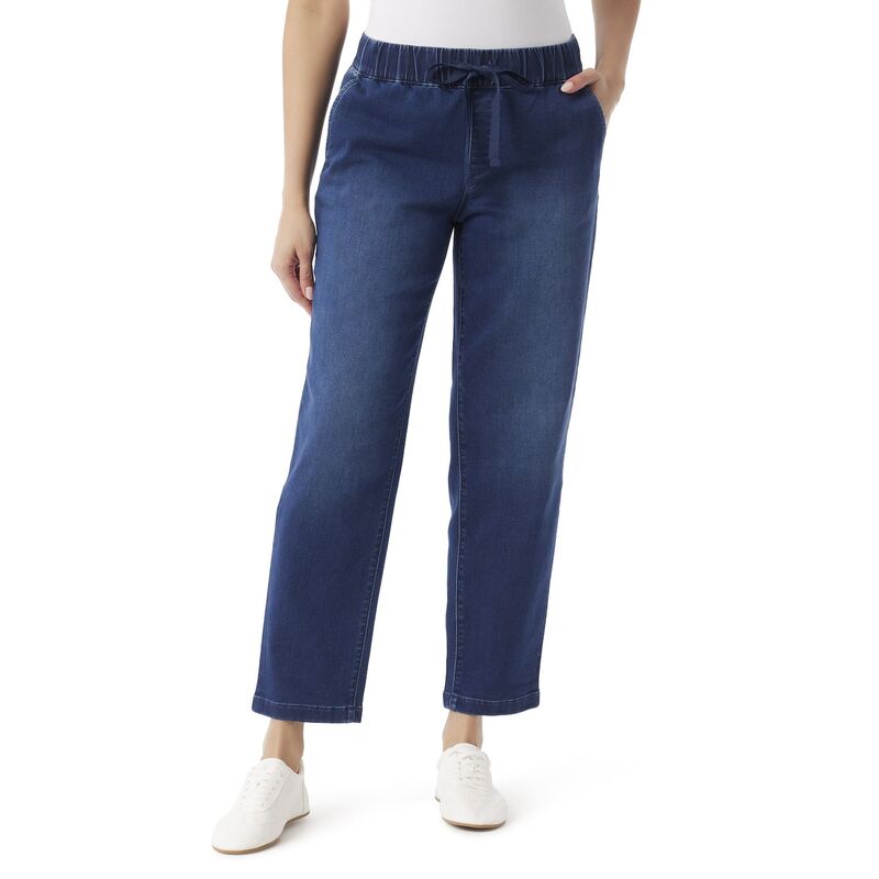 グロリアバンデービルト レディース ボトムス デニムパンツ プラスサイズ ニット ジーンズ Plusize Gloria Vanderbilt Anya Drawstring Knitology Jeans Metzen|ReVida 店