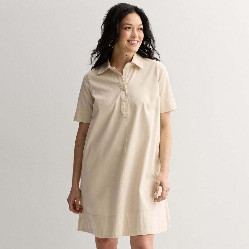 ソノマ レディース トップス ワンピース プチ デニム Petite Sonoma Goods For Life Denim Swing Dress White Oak ホワイト