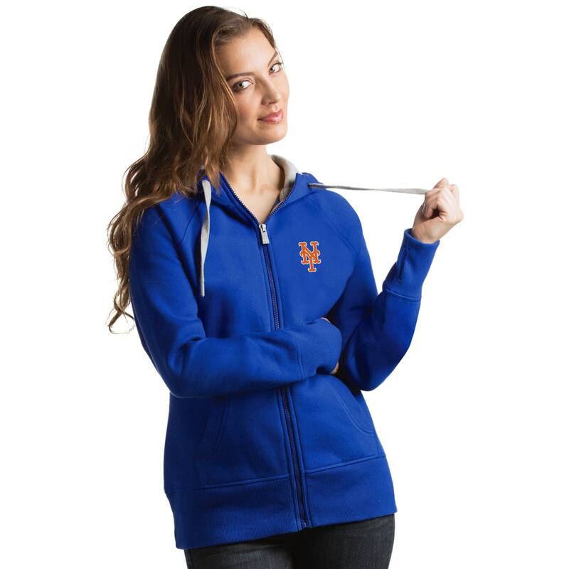 アンティグア レディース トップス Tシャツ パーカー Women's Antigua New York Mets Victory Full-Zip Hoodie Met Royal