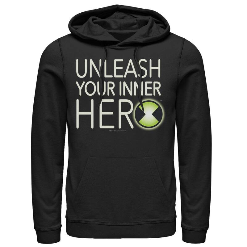 アニメキャラクター レディース トップス Tシャツ パーカー Licensed Character Men's Ben 10 Unleash Your Inner Hero Hoodie Black ブラック