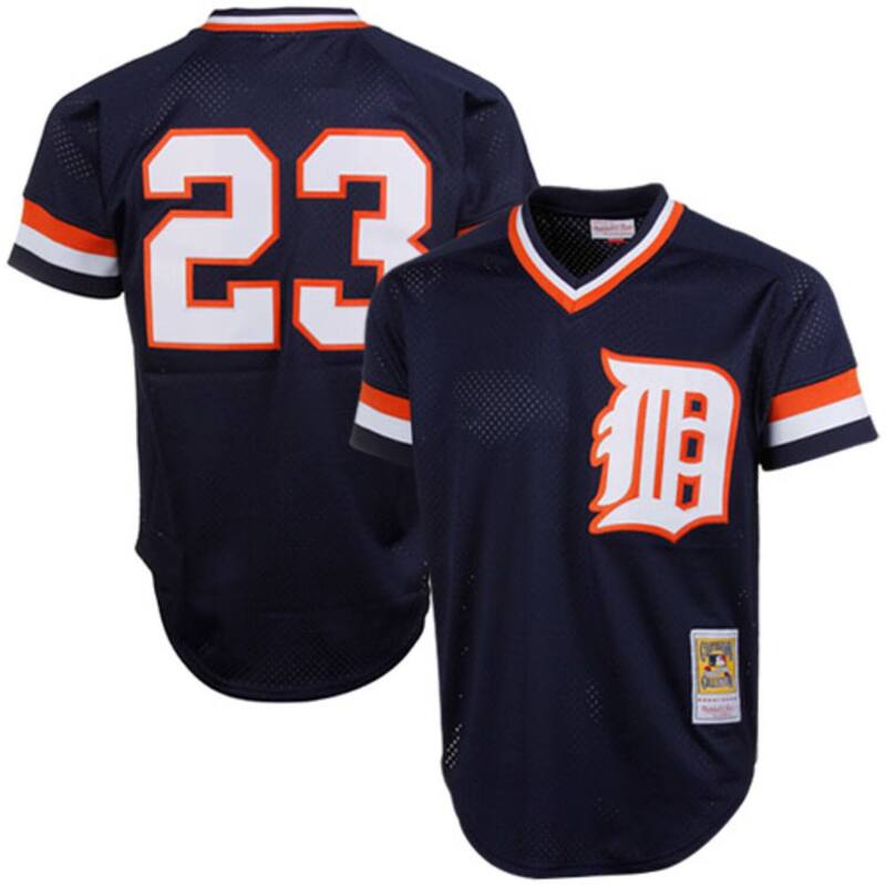 ミッチェル&ネス レディース トップス Tシャツ ジャージー Men's Mitchell & Ness Kirk Gibsonavy Detroitigers Authentic Batting Practice Jersey Tgr Navy ネイビー