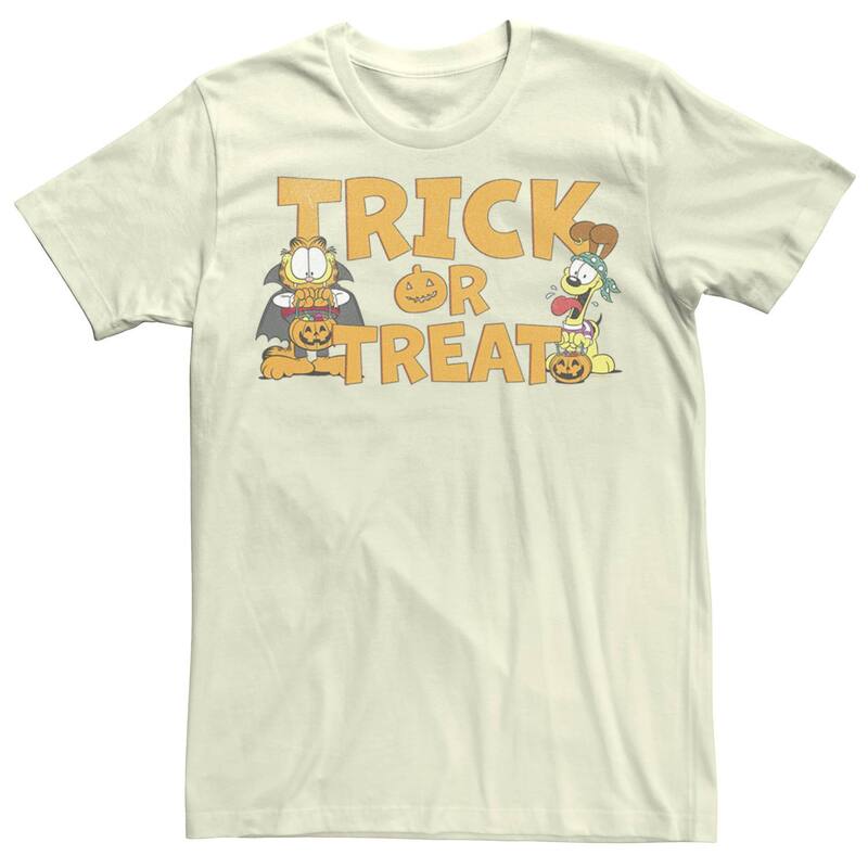 アニメキャラクター レディース トップス Tシャツ Licensed Character Men's Garfield Halloween Textee Natural