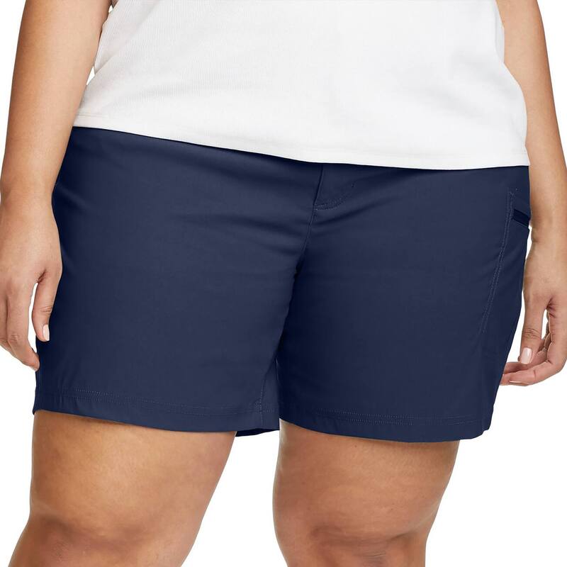 エディー バウアー レディース ボトムス ハーフパンツ・ショーツ プラスサイズ ショートパンツ Plusizeddie Bauerainier Shorts Medium Indigo インディゴ