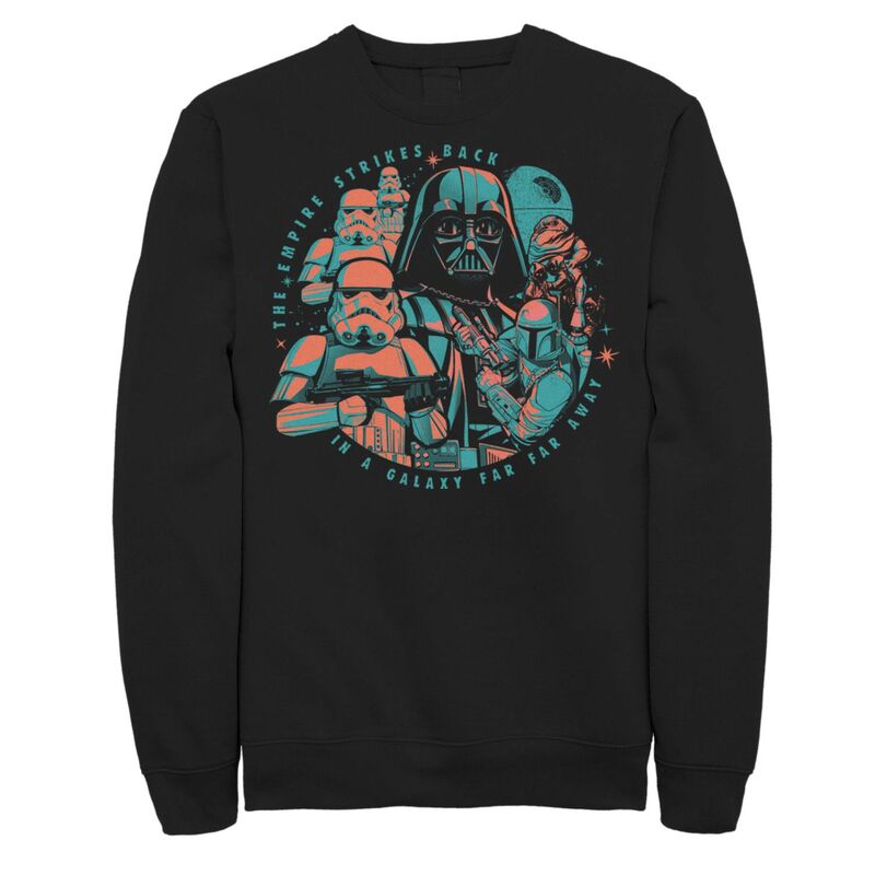 はやりっ児 ウォーズ レディース トップス プルオーバー スウェットール 帝国 フリース Big \u0026 Tall Disney\u0027star Wars Thempire Strikes Back Bad Guys Fleece Sweatshirt Black 黒いこと