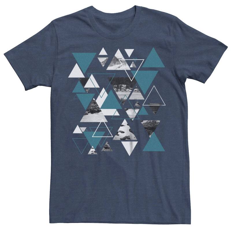 アンブランデッド レディース トップス Tシャツ グラフィック Unbranded Men's Abstract City Triangles Graphic Tee Navy Heather ヘザー