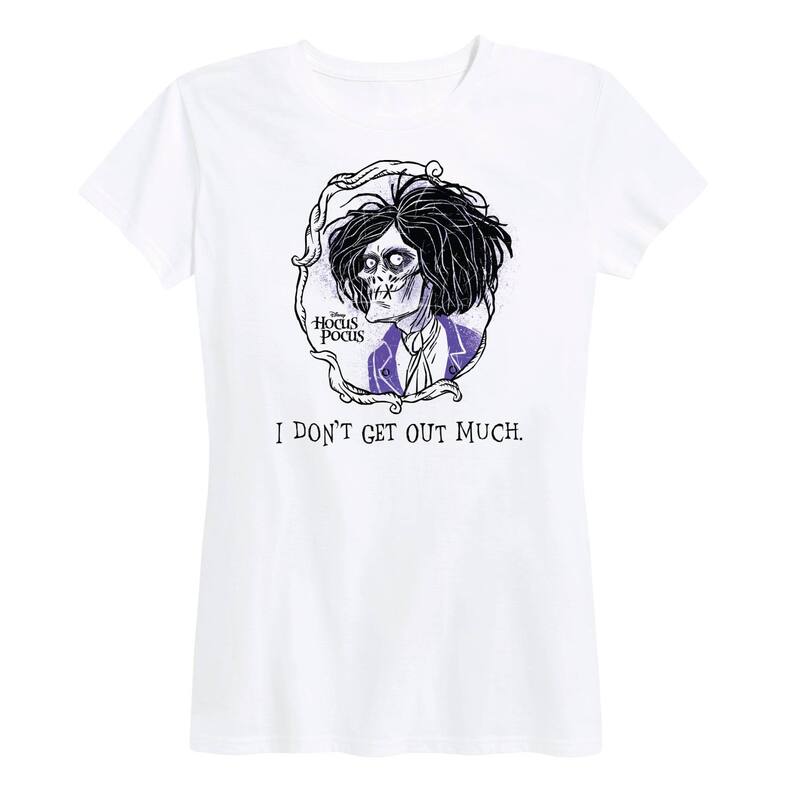 ディズニー レディース トップス Tシャツ グラフィック Disney's Hocus Pocus Women's Billy Don't Get Out Much Graphic Tee White ホワイト