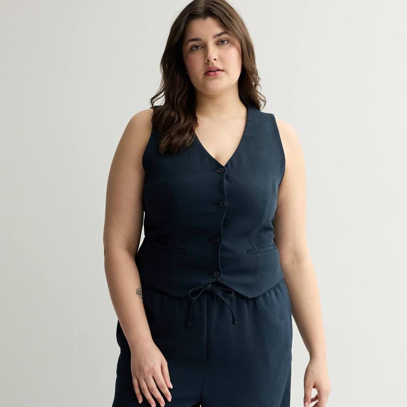 エスオー レディース トップス Tシャツ Vネック プラスサイズ ベスト Juniors' Plusize SO Core V-Neck Vest Intense Blue ブルー