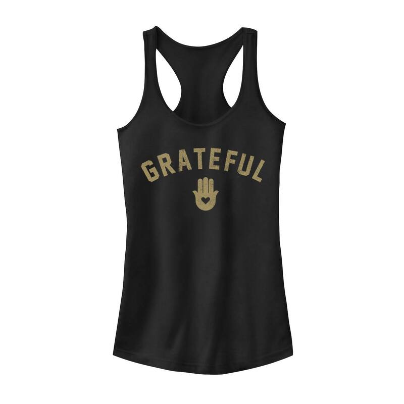 アニメキャラクター レディース トップス Tシャツ Licensed Character Juniors' Trendy Grateful Healing Heart Hand Tank Top Black ブラック