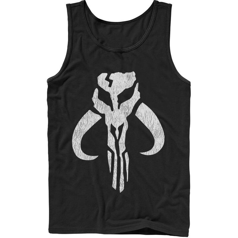 アニメキャラクター レディース トップス Tシャツ Licensed Character Men'star Wars Mando Symbol Tank Top Black ブラック