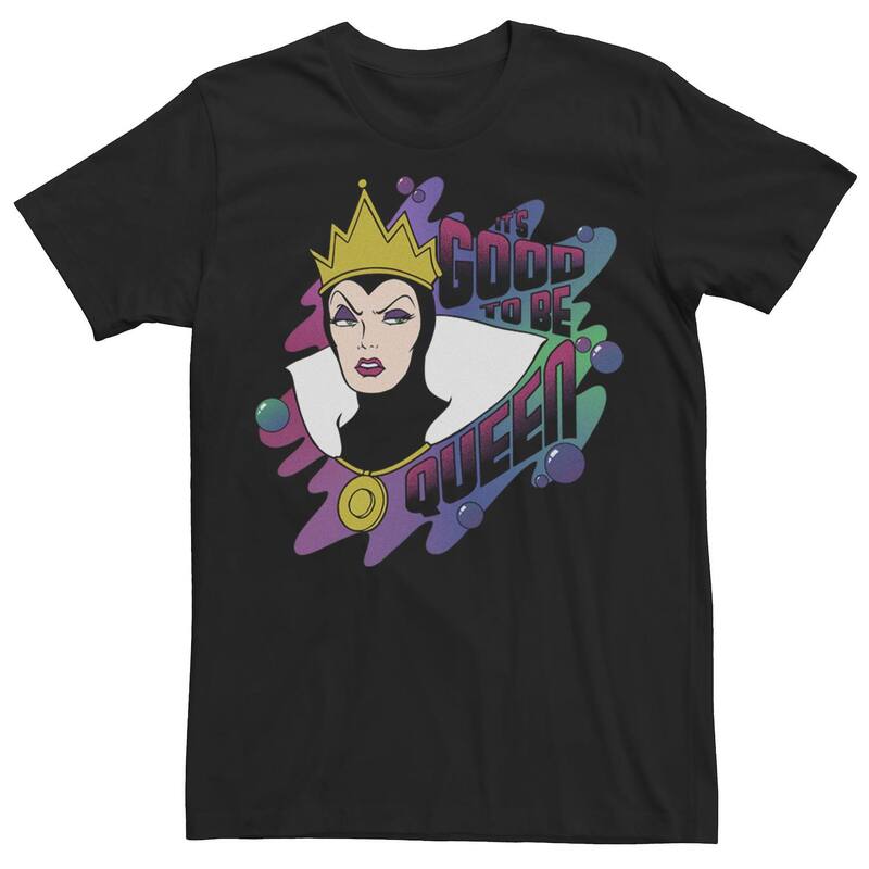 ディズニー レディース トップス Tシャツ グラフィック Disney Villainsnowhitevil Queen Men's Good To Be Queen Graphic Tee Black ブラック