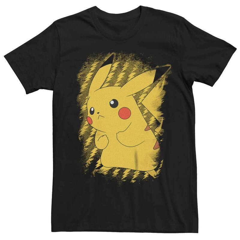 アニメキャラクター レディース トップス Tシャツ グラフィック Licensed Character Men's Pokemon Pikachu Brushed Electricity Bolts Graphic Tee Multi マルチカラー