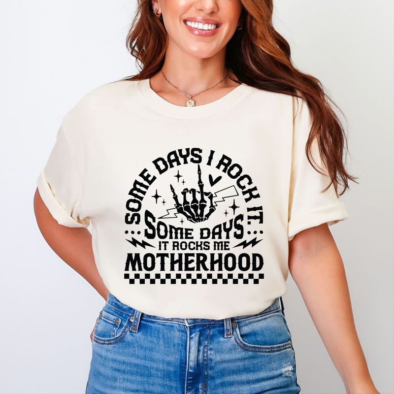 Simply Sage Market レディース トップス ティーシャツ Simply Sage Market I Rock Motherhood Garment Dyed Tee Ivory 象牙色 Tシャツ・カットソー-レディースファッション-トップス