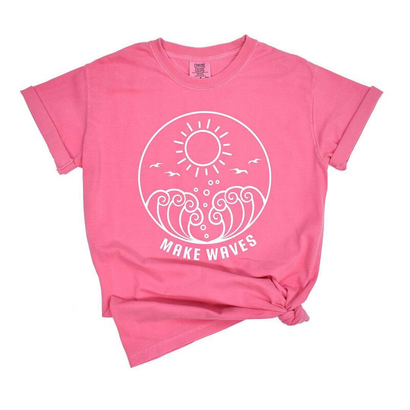 Simply Sage Market レディース トップス ティーシャツ Simply Sage Market Make Waves Circle Garment Dyed Tees Crunchberry トップス-レディースファッション-Tシャツ・カットソー