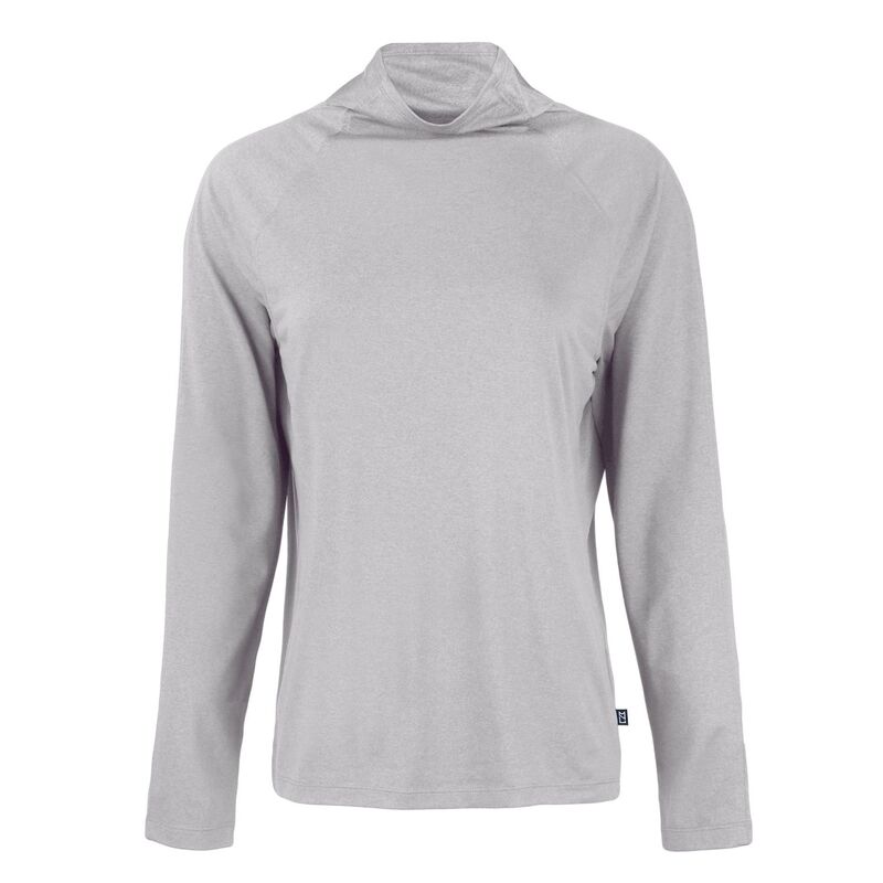 カッターアンドバック レディース トップス Tシャツ スタンドネック Cutter & Buck Coastlinepicomfort Womens Eco Funnel Neck Concrete