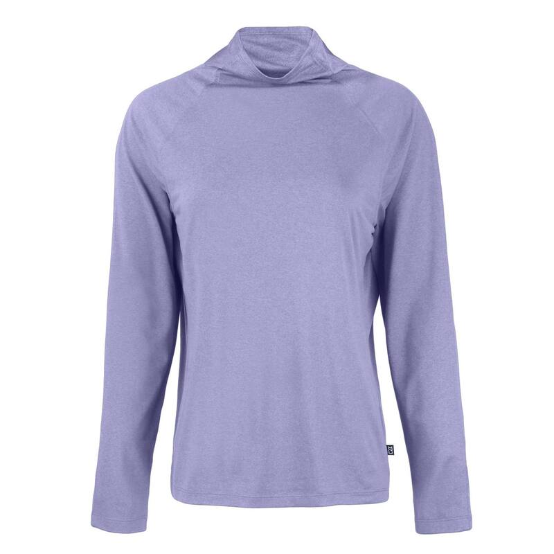 カッターアンドバック レディース トップス Tシャツ スタンドネック Cutter & Buck Coastlinepicomfort Womens Eco Funnel Neck Hyacinth