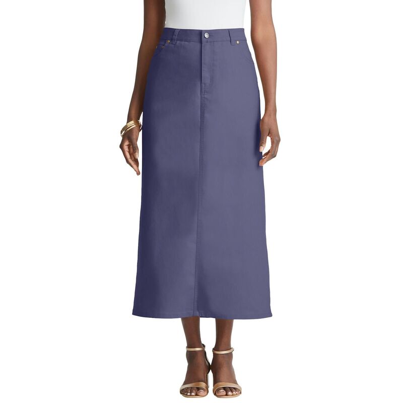 ジェシカロンドン レディース ボトムスカート プラスサイズ ミディ デニム Jessica London Women's Plusize True Fit Stretch Denimidi Skirt Deep Dusk デニム