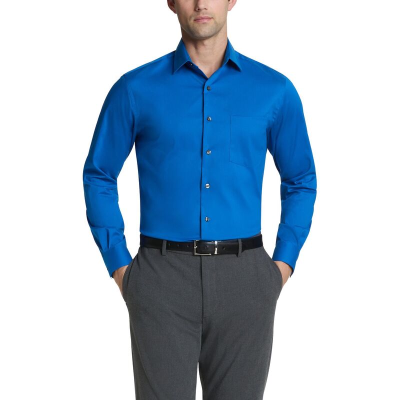 ヴァンハウセン レディース トップス プルオーバー Men\u0027s Van Heusen Everyday Defense Fittedresshirt Lapis Blue 青み