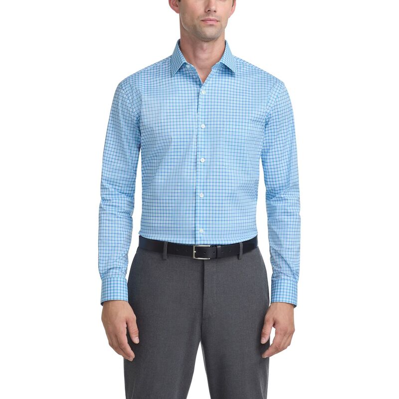 ヴァンハウセン レディース トップス プルオーバー Men\u0027s Van Heusen Everyday Defense Fittedresshirt Mist Blue 青み