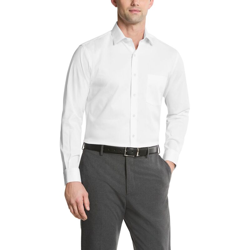 ヴァンハウセン レディース トップス Tシャツ Men's Van Heusen Everyday Defense Fittedresshirt White ホワイト