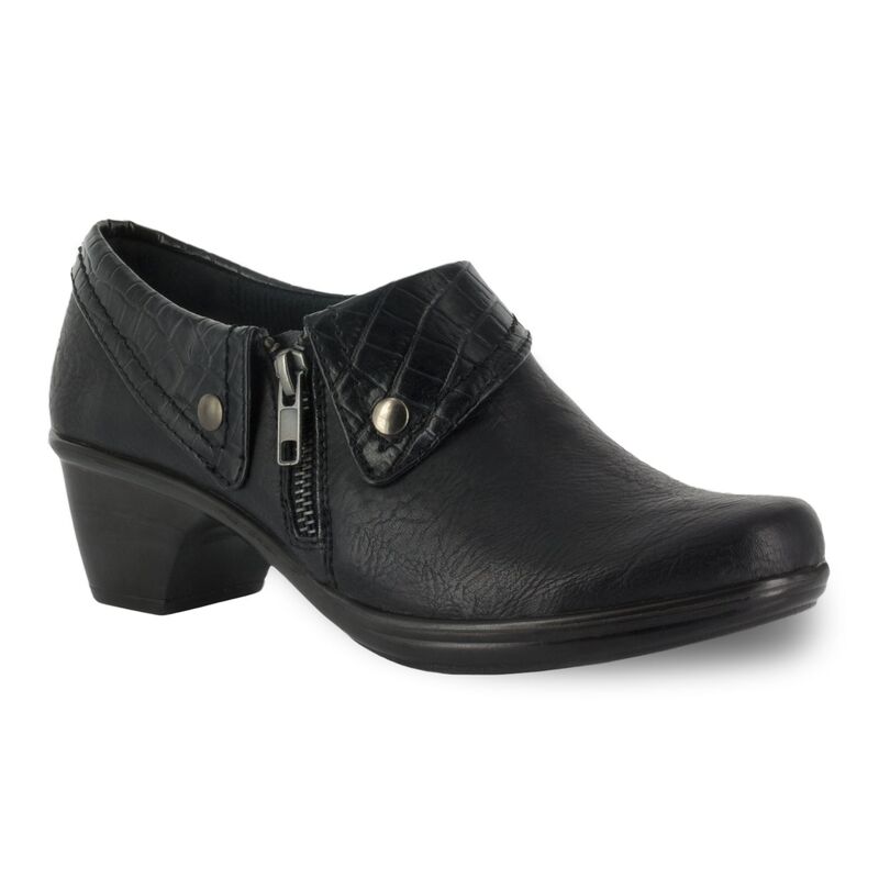 イージーストリート レディース シューズ サンダル アンクル ブーツ Easy Street Darcy Women's Ankle Boots Black Crocco ブラック｜ReVida 店