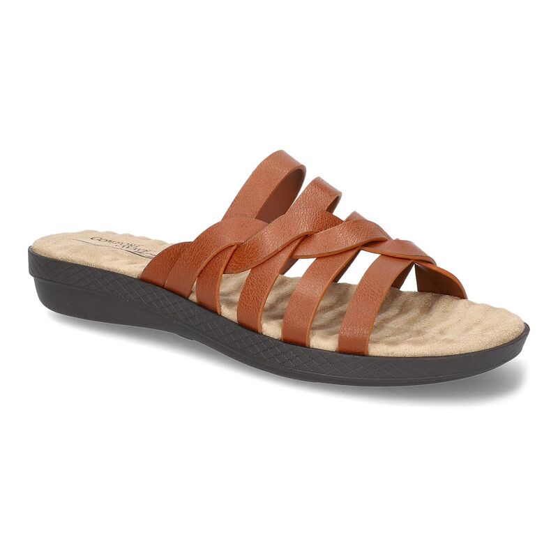 イージーストリート レディース シューズ サンダル Easy Street Sheri Women'slide Sandals Cognac