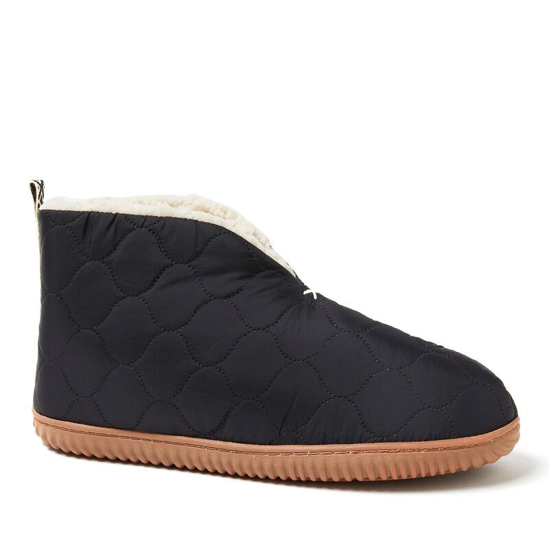ディアフォームズ メンズ シューズ サンダル ブーツ Dearfoams Warm Up Men's Bootie Slippers Black ブラック|ReVida 店