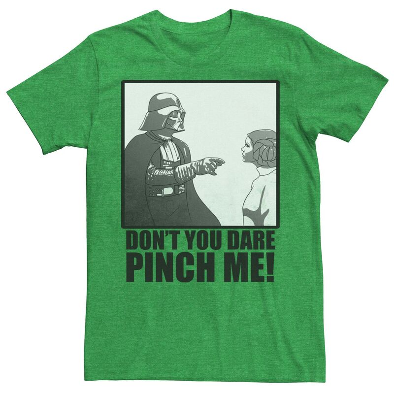 アニメキャラクター レディース トップス Tシャツ Licensed Character Men'star Wars Get Pinched St. Patricks Day Tee Kelly