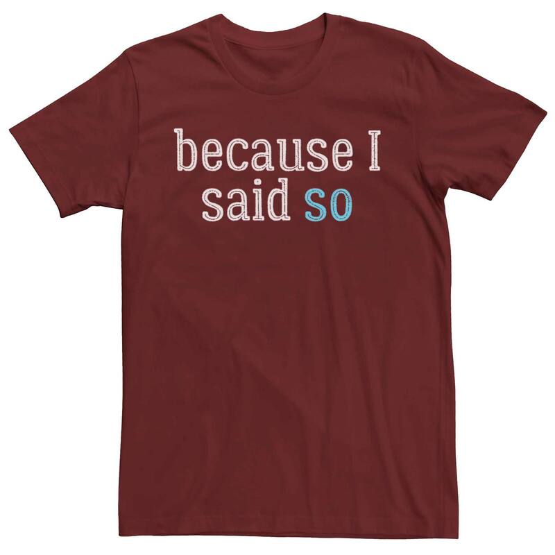 アニメキャラクター レディース トップス Tシャツ グラフィック Licensed Character Men's Because I Said So Graphic Tee Cardinal