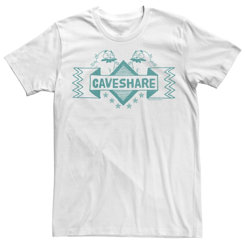 アニメキャラクター レディース トップス Tシャツ グラフィック Licensed Character Men's We Bare Bears Caveshare Banner Graphic Tee White ホワイト