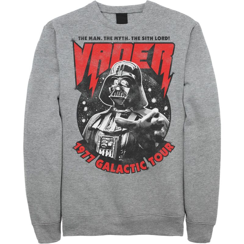 アニメキャラクター レディース トップス Tシャツ スウェット Licensed Character Men'star Wars Vader 1977 Galactic Tour Metal Poster Sweatshirt Athletic Heather ヘザー