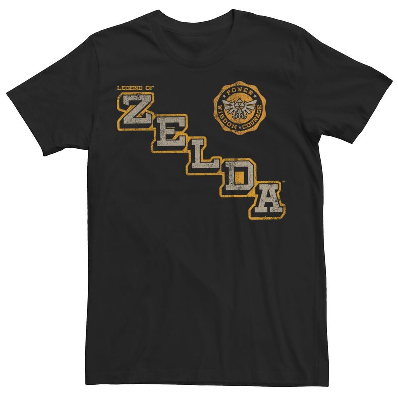 アニメキャラクター レディース トップス Tシャツ Licensed Character Men's Nintendo The Legend Of Zelda Triforce Crestee Black ブラック
