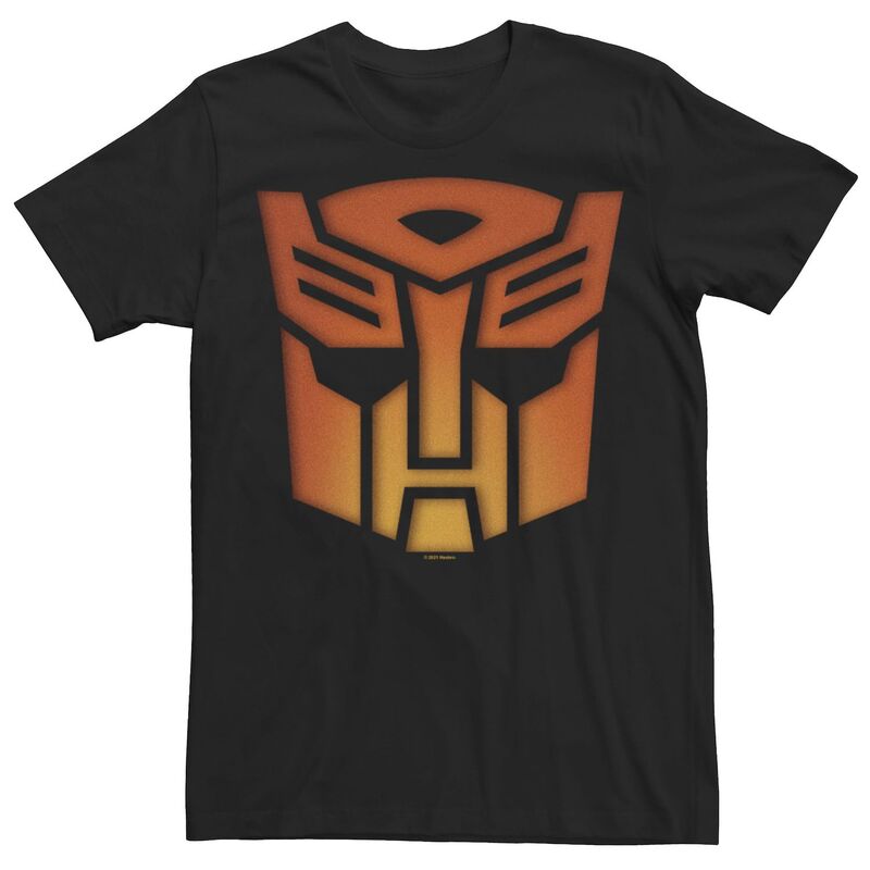 アニメキャラクター レディース トップス Tシャツ ロゴ Licensed Character Men's Transformers Autobot Glowing Logo Tee Black ブラック