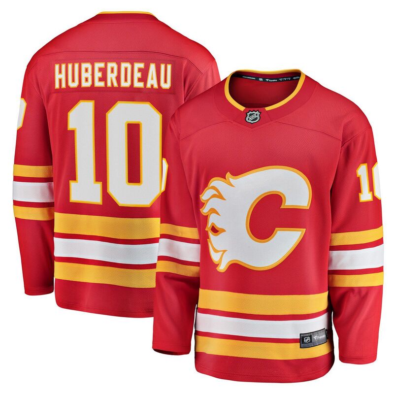 ファナティクス レディース トップス Tシャツ ジャージー Men's Fanatics Jonathan Huberdeau Red Calgary Flames Home Breakaway Player Jersey Flm Red レッド