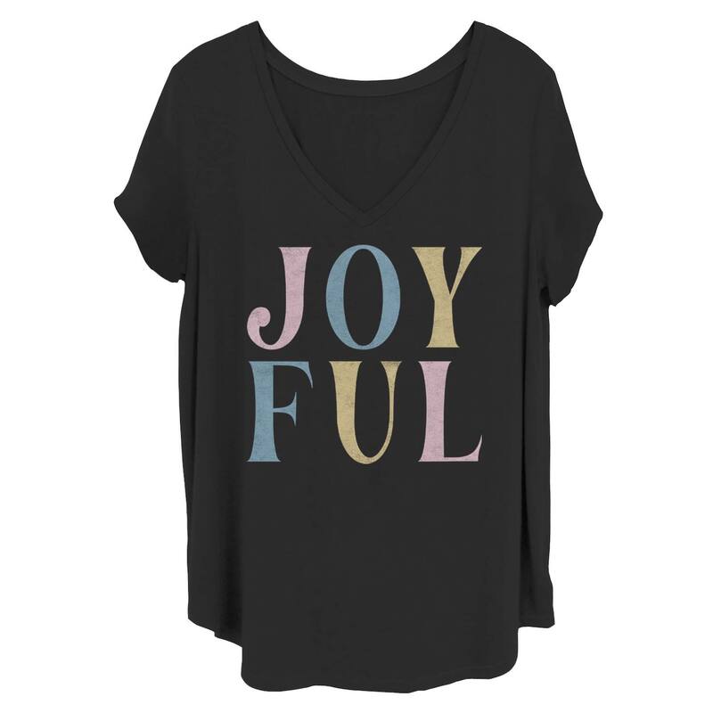 アニメキャラクター レディース トップス Tシャツ プラスサイズ グラフィック Licensed Character Juniors' Plusize Joyful Graphic Tee Black ブラック