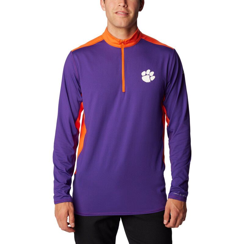 アンブランデッド レディース アウター ジャケット・ブルゾン Unbranded Men's Columbia Purple Clemson Tigers Tech Trail Omni-Shade Quarter-Zip Top Clm Purple パープル