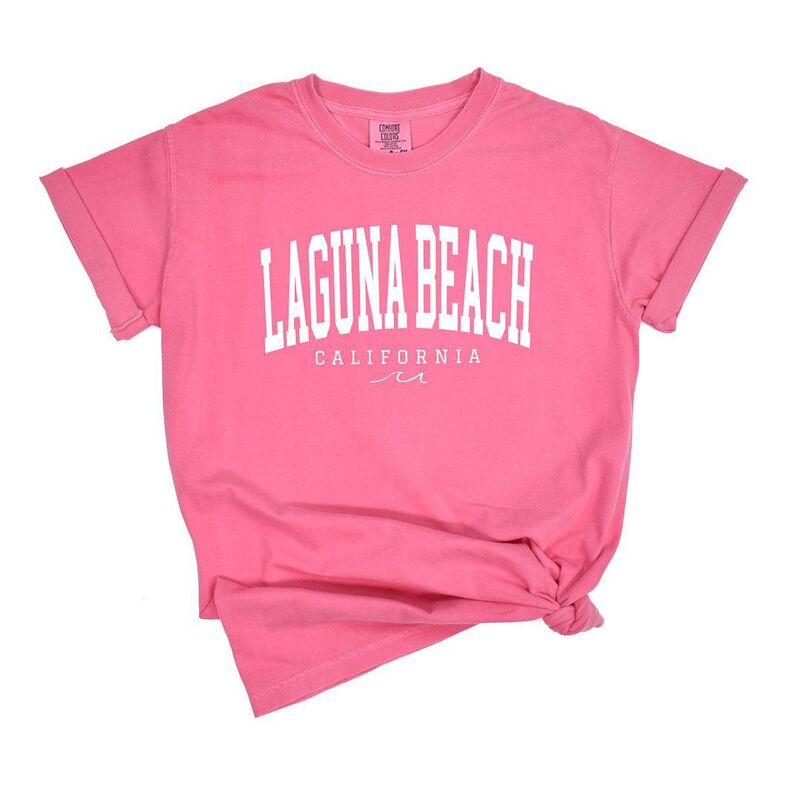 Simply Sage Market レディース トップス ティーシャツ Simply Sage Market Laguna Beach Bold Garment Dyed Tees Crunchberry Tシャツ・カットソー-レディースファッション