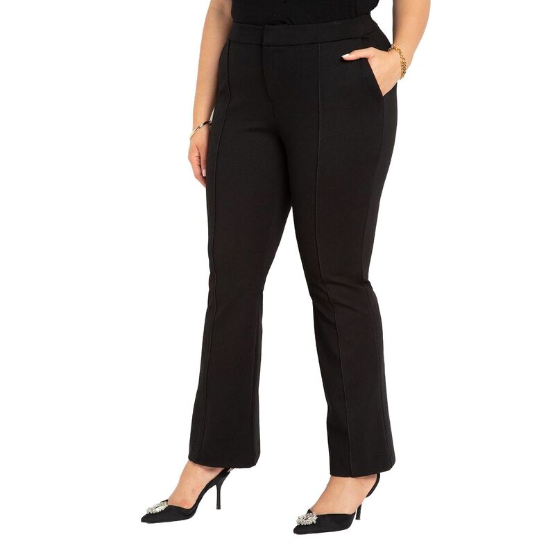 エロクイ レディース ボトムス カジュアルパンツ フレア プラスサイズ ELOQUII Women's Plusize The Ultimate Stretch Flare Leg Pant Black ブラック