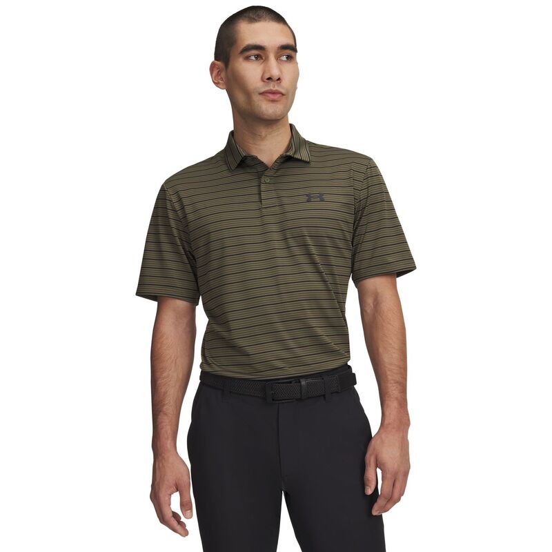 アンダーアーマー レディース トップス プルオーバー スポーツシャツ Under Armour Matchplay Stripe Polo Shirt Marine Od Green 緑であること