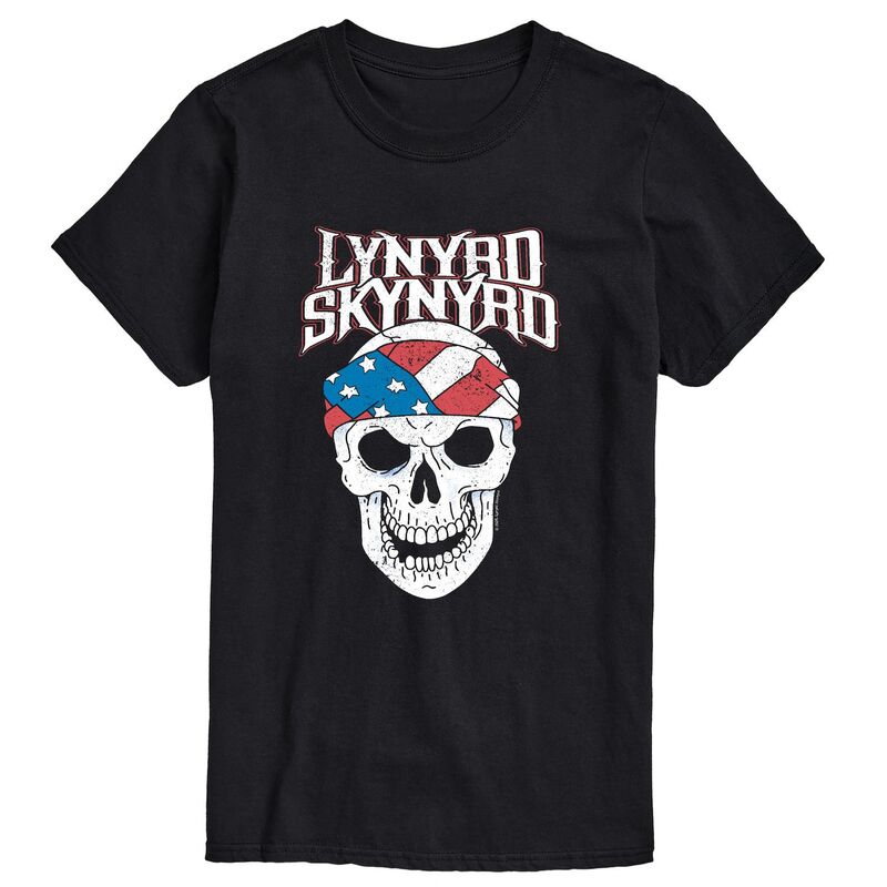アニメキャラクター レディース トップス Tシャツ トール グラフィック Licensed Character Big & Tallynyrd Skynyrd Skull American Flagraphic Tee Black ブラック
