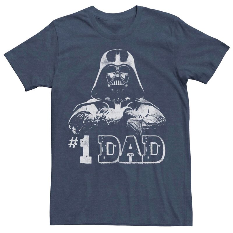 アニメキャラクター レディース トップス Tシャツ Licensed Character Men'star Wars Darth Vader Number 1 Dad Tee Navy Heather ヘザー 7,285円