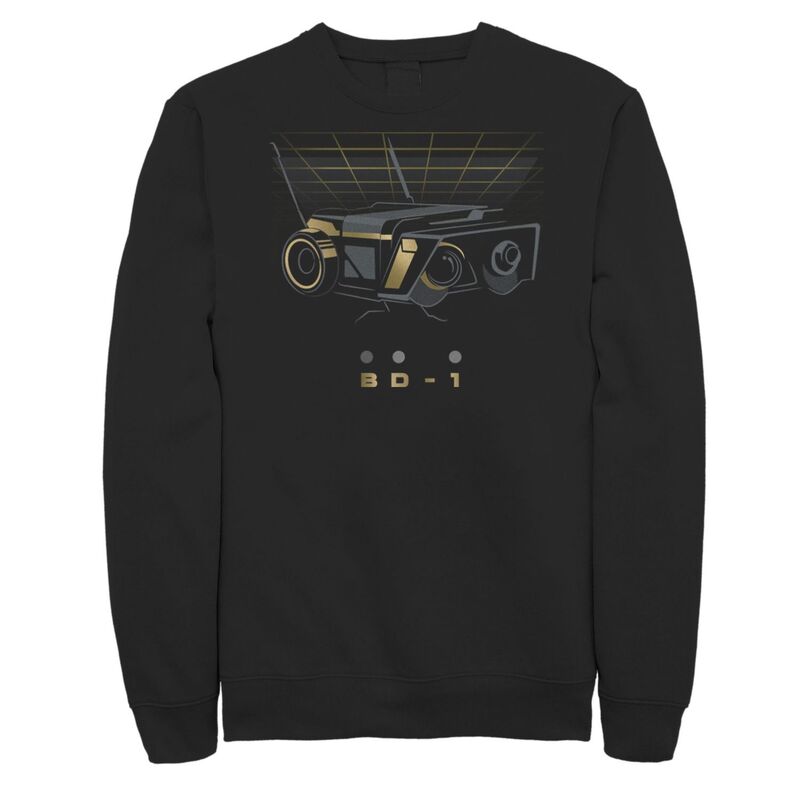 アニメ文字記号 レディース トップス ティーシャツ 流汗 Licensed Character Men\u0027star Wars Jedi Fallen Order BD-1 Droid Sweatshirt Black 黒いこと トップス-レディースファッション