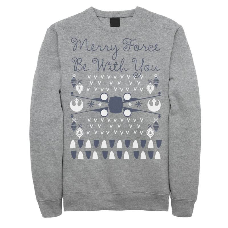はやりっ児 ウォーズ レディース トップス プルオーバー 汗水 Men\u0027star Wars X-Wing Ugly Christmasweatshirt Athletic Heather ギョリュウモドキ