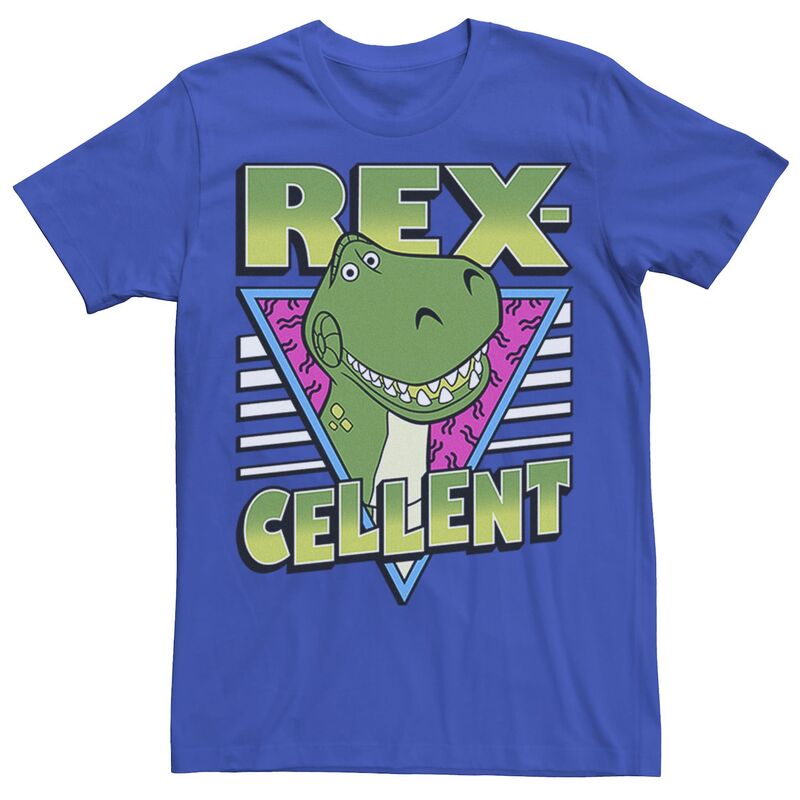 ディズニー ピクサー レディース トップス Tシャツ Disney / Pixar's Toy Story 4 Men's Retro Rex-cellent Portraitee Royal
