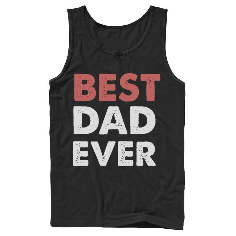 アニメキャラクター レディース トップス Tシャツ Licensed Character Men's Father's Day Best Dad Ever Status Tank Top Black ブラック