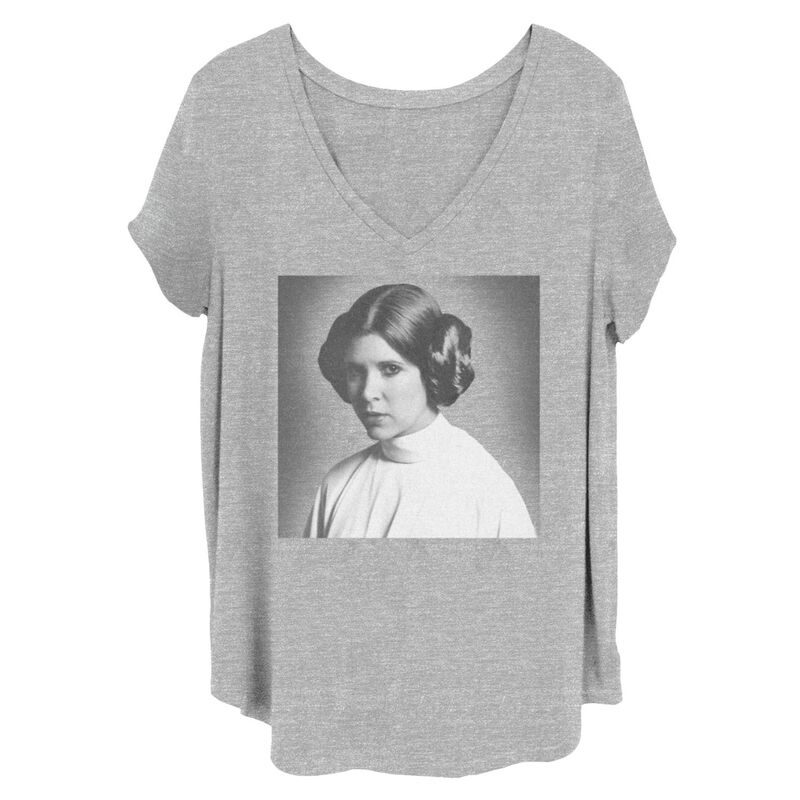 スター ウォーズ レディース トップス Tシャツ プラスサイズ グラフィック Juniors' Plusize Star Wars Princess Leia Graphic Tee Heather Gray グレー