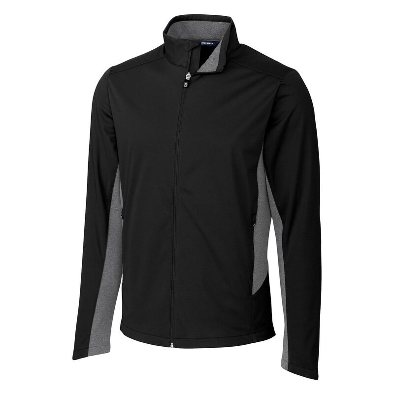 カッターアンドバック レディース アウター ジャケット・ブルゾン トール Cutter & Buck Navigate Softshell Mens Big and Tall Full Zip Jacket Black ブラック