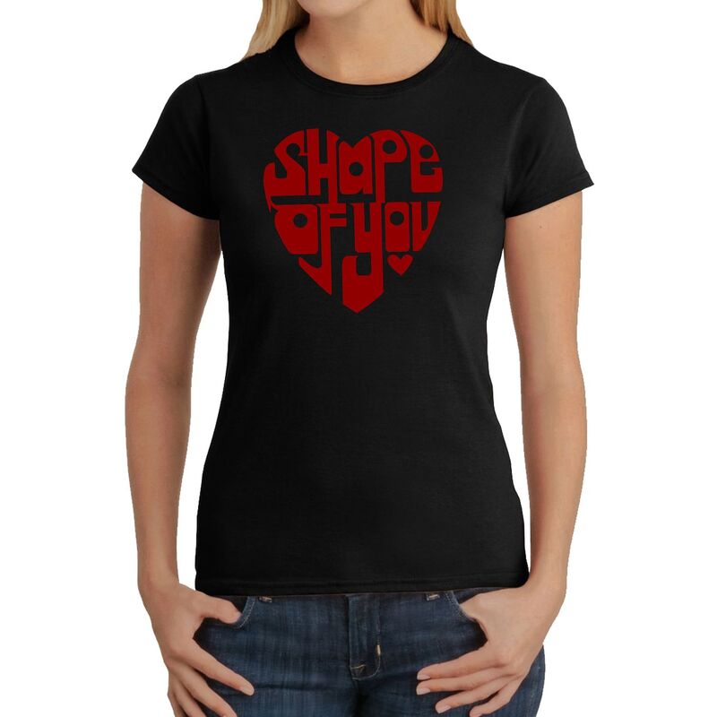 エルエーポップアート レディース トップス Tシャツ LA Pop Art Shape of You - Women's Word Art-Shirt Black ブラック 6,784円