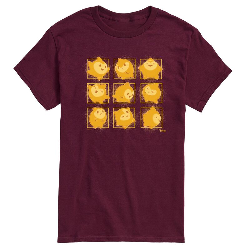 ディズニー レディース トップス Tシャツ グラフィック Disney's Wish Men'star Face Grid Graphic Tee Dark Red レッド
